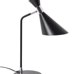 LAMPARA DE SOBREMESA DE METAL NEGRO. 30*16*45 CM