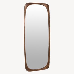 ESPEJO PARED MADERA NOGAL 175*70 CM, ESQUINAS REDONDEADAS
