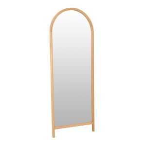 ESPEJO SUELO Y PARED MADERA ROBLE 160*60 CM, FORMA DE ARCO