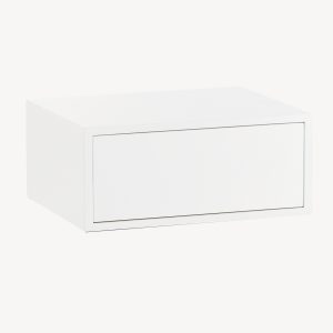 MESITA PUSH 1 CAJON, LACADO BLANCO 48*33.5*21 CM (PARA COLGAR EN LA PARED)