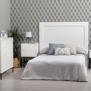 COMODA PUSH 4 C. LACADO BLANCO, BASE METAL NEGRO. 100*95*40 CM