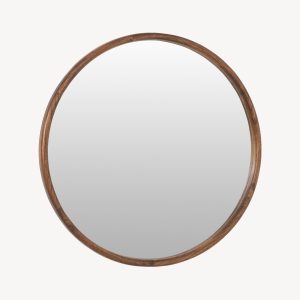ESPEJO CIRCULAR 120*120 CM. MADERA MACIZA NOGAL