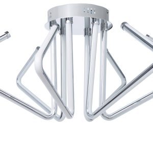 LÁMPARA TECHO LED CROMADO. 66*66*32* cm